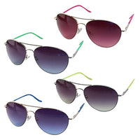 Cargar imagen en el visor de la galería, Sonnenbrille Unisex Pilotenbrille bunt Pornobrille Fliegerbrille getönt 400UV silber - chic - net.de
