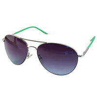 Cargar imagen en el visor de la galería, Sonnenbrille Unisex Pilotenbrille bunt Pornobrille Fliegerbrille getönt 400UV silber - chic - net.de

