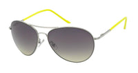 Cargar imagen en el visor de la galería, Sonnenbrille Unisex Pilotenbrille bunt Pornobrille Fliegerbrille getönt 400UV silber - chic - net.de
