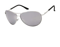 Load image into Gallery viewer, Sonnenbrille Unisex Pilotenbrille Pornobrille Spiegelbrille Perlglanz verspiegelt 400UV silber - chic - net.de
