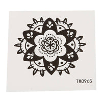 Load image into Gallery viewer, Tattoo klein Blume Blüte spitz verziert schwarz weiß einzeln 1 Bogen - chic - net.de
