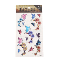 Cargar imagen en el visor de la galería, Tattoo Schmetterlinge welke Blüten Blumen Blätter bunt pastell 18 Motive 1 Bogen - chic - net.de
