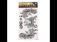 Cargar imagen en el visor de la galería, Tattoo schwarz Schmetterling verziert Ornament Tropfenform temporär Klebetattoos - chic - net.de
