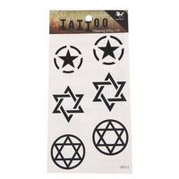 Cargar imagen en el visor de la galería, Tattoo schwarz Sterne Kreise verschiedene Formen temporary flash Klebetattoos - chic - net.de
