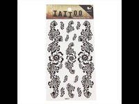 Cargar imagen en el visor de la galería, Tattoo schwarz Tribal geschwungen Linien Blume groß klein Finger Handgelenk temporär Klebetattoos - chic - net.de
