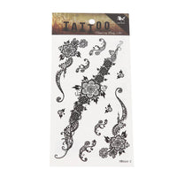 Cargar imagen en el visor de la galería, Tattoo schwarz Tribal Muster Blumen Mandala geschlängelt temporär Klebetattoos - chic - net.de
