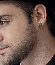 Load image into Gallery viewer, Edelstahl Ohrstecker schwarz 8-10mm Viking Celtic Nordic
