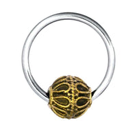 Load image into Gallery viewer, Universal Piercing Kugel Ring Edelstahl Brass Bögen - chic - net.de
