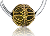 Load image into Gallery viewer, Universal Piercing Kugel Ring Edelstahl Brass Bögen - chic - net.de
